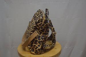 Tan Leopard Convertible Backpack