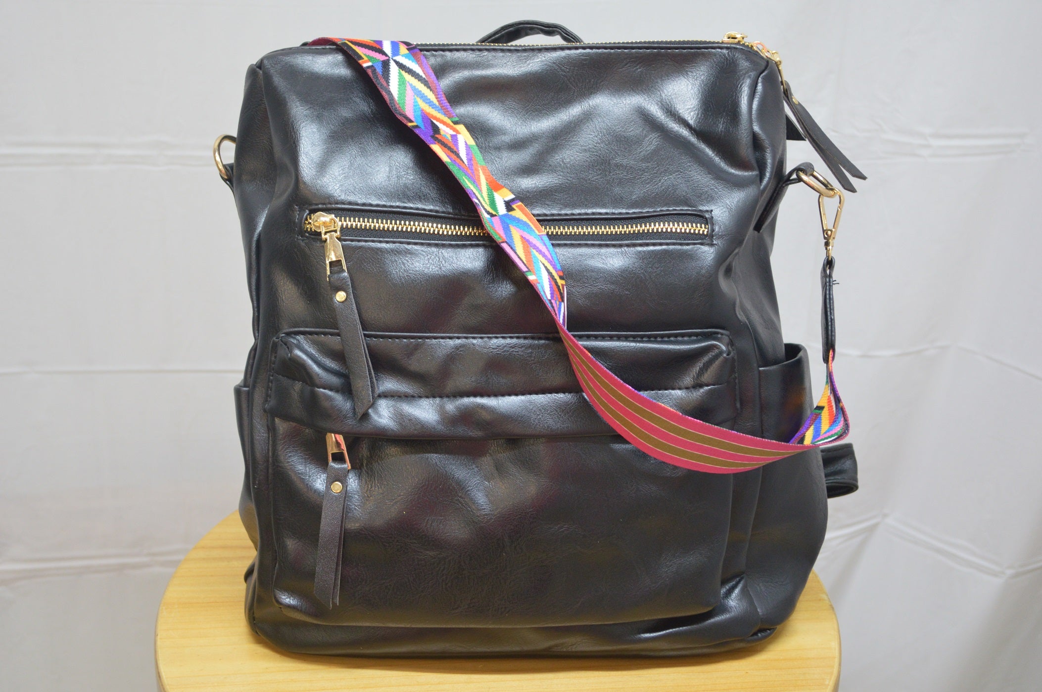 Black Convertible Backpack