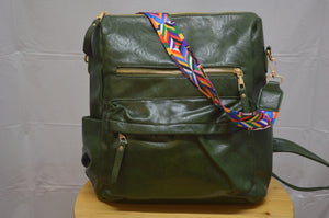 Forest Green Convertible Backpack