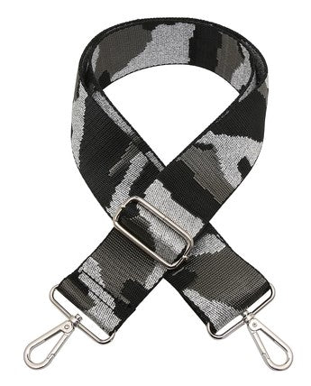 Grey Camo Print Guitar Strap