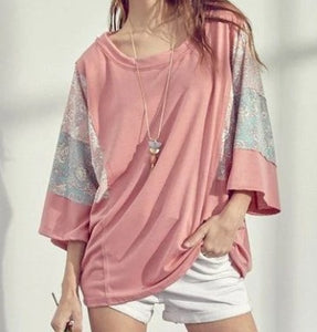 Paisley Sleeve Top