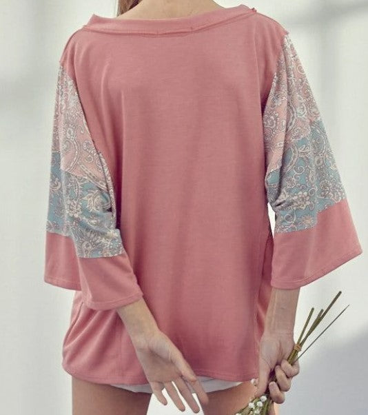 Paisley Sleeve Top